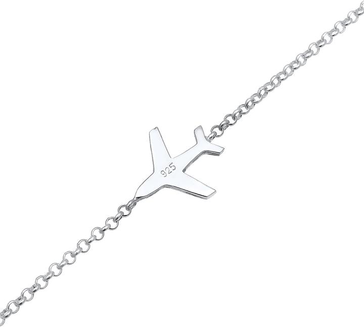 Immagine prodotto Elli Erbskette mit Flugzeug-Anhänger (16 cm, Argento)