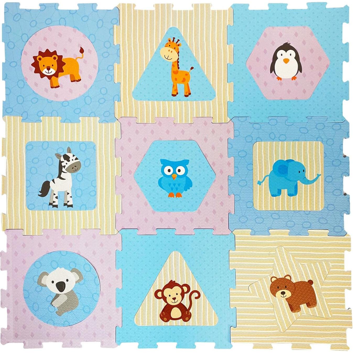 B Beez, Tappetino da gioco, - Foam Floor Puzzle Mat, 18 Pieces (53005)