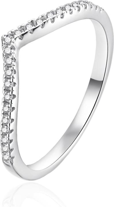 Agato - Elegant silver ring with zircons AGT-R41W - Circuit: 56 mm (56)