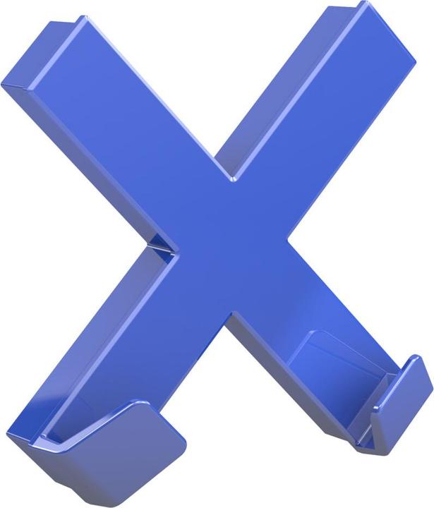 Produktbild Magni Mega Magnet CROSS XL (70 x 70 mm, inkl. 2 Haken zum Aufhängen von Gegenständen) blau (1 x)