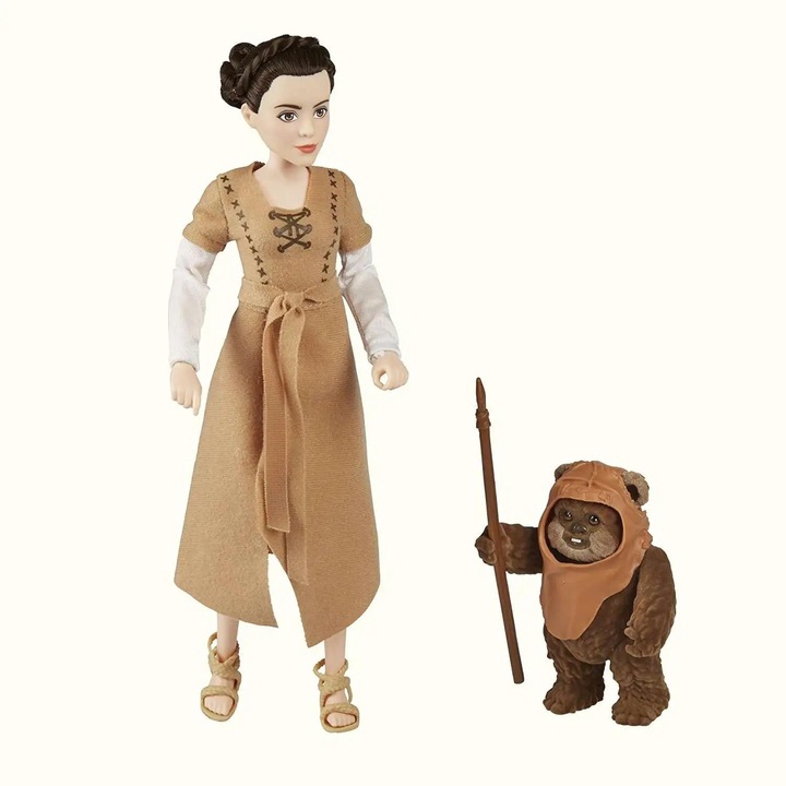 Actual product image Hasbro Star Wars Forces of Destiny Adventure Princess Leia & Wicket Figure 2-Pack (Endor Adventure)