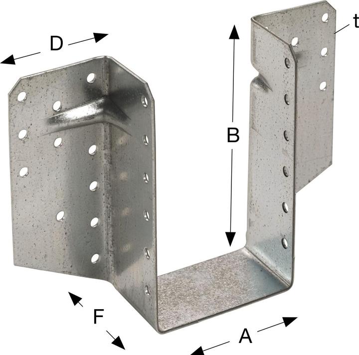 Actual product image Simpson Sst SIMPSON beam shoe BSS 100x190 hot-dip galvanised external with rating (Joist hanger, 1 pcs.)