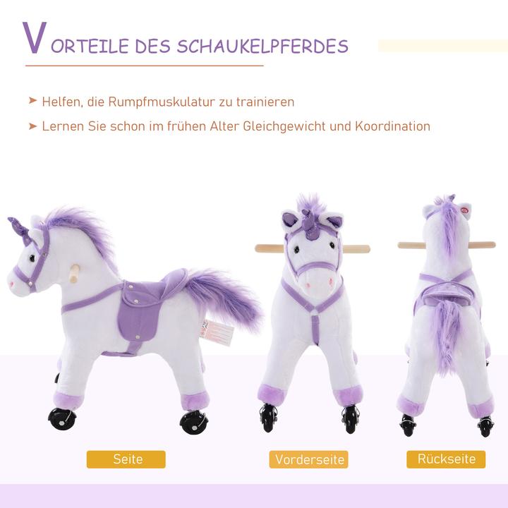 Produktbild Homcom Reitpferd auf Rollen Spielpferd