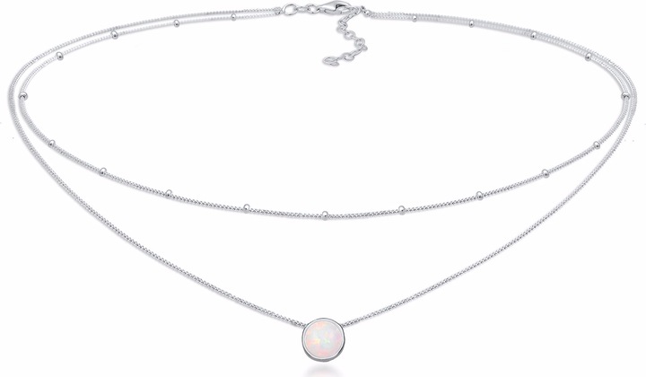 Actual product image Elli Choker Layer-Look mit Opal (Sterling Silver, 36 cm)