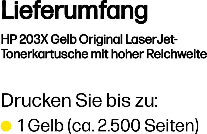 Nährwerte und Zutaten HP 203x (Y)