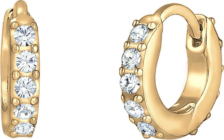 Immagine prodotto Elli Creolen Minimal mit Kristallen (Argento)