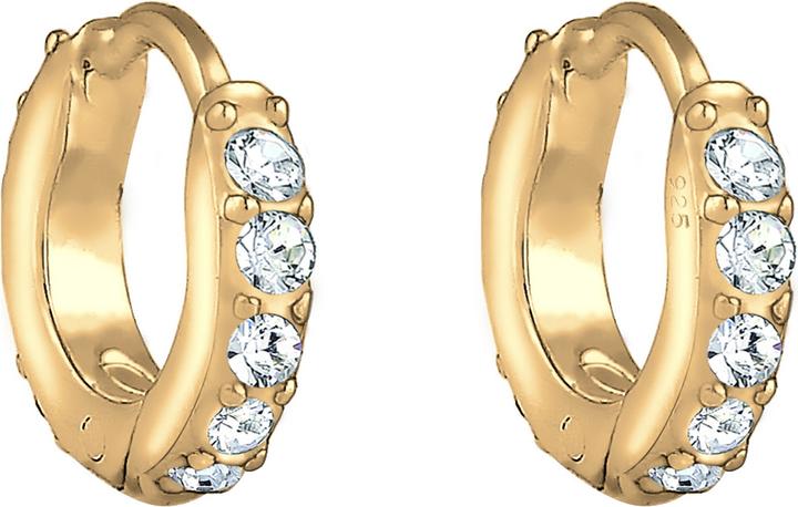 Immagine prodotto Elli Creolen Minimal mit Kristallen (Argento)