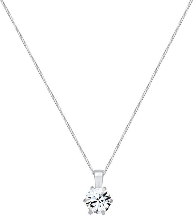 Immagine prodotto Elli Panzerkette mit Kristall Anhänger (Argento, 45 cm)