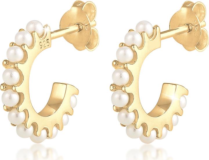 Immagine prodotto Elli Creolen Minimal mit Perlen (Argento)