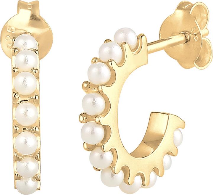 Immagine prodotto Elli Creolen Minimal mit Perlen (Argento)