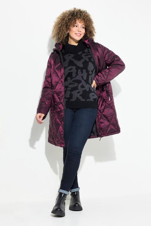 Produktbild Ulla Popken HYPRAR Steppjacke, Kapuze, 2-Wege-Zipper, Zipptaschen (46, 48)