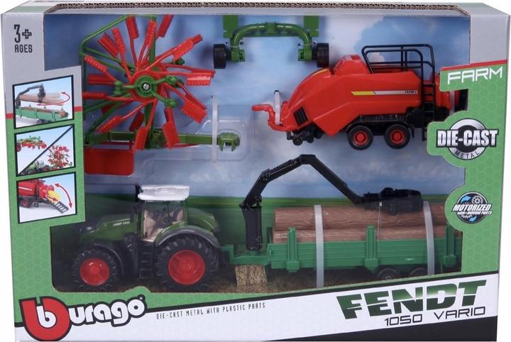 Produktbild Bburago Fendt mit 3 Anhänger