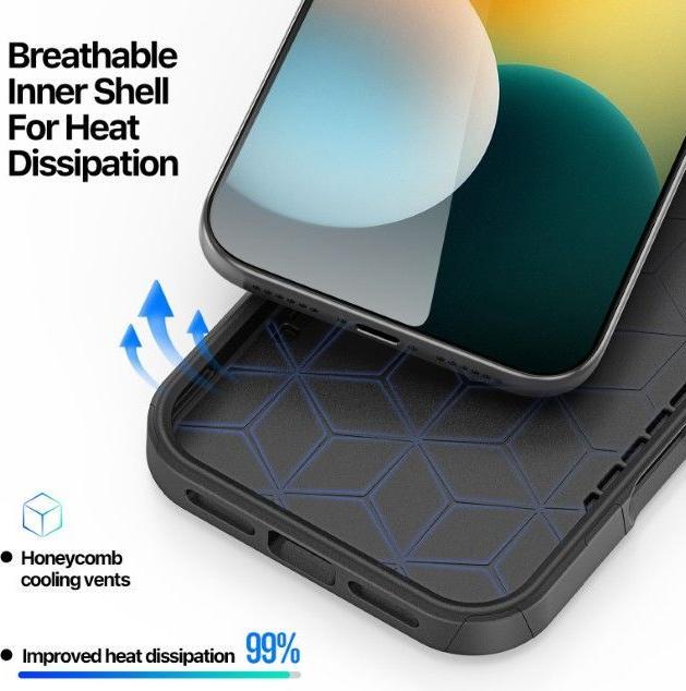 Actual product image Dux Ducis Shld Series Robustes TPU und PC Hardcase 3m Fallsicher (Apple iPhone 17)