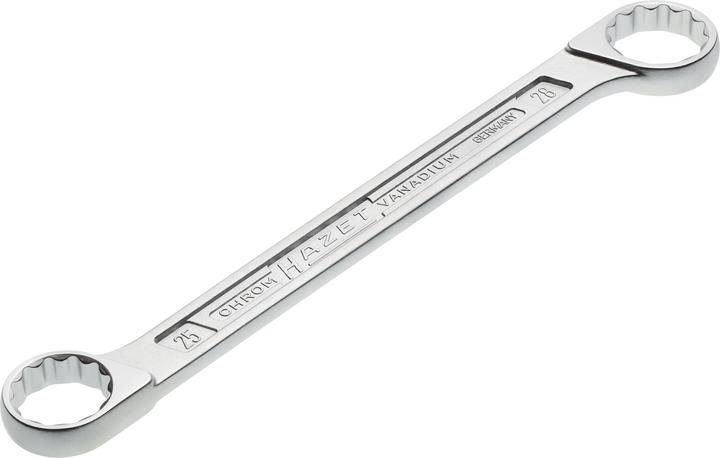 Produktbild HAZET Doppel-Ringschlüssel 610N-25X28 ∙ Aussen Doppel-Sechskant-Tractionsprofil ∙ 25 x 28 mm (14 mm, 15 mm)