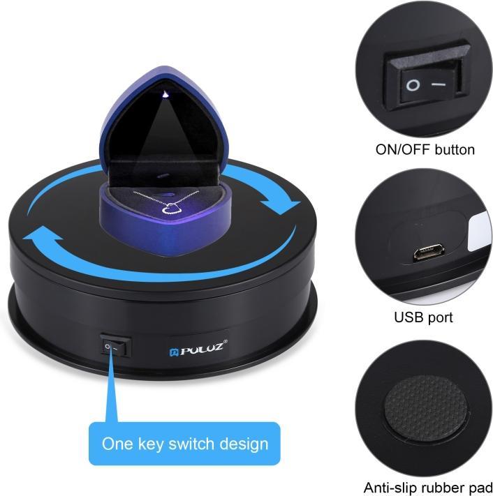 Immagine prodotto Puluz Giradischi elettrico a 360° (Ulteriori accessori)