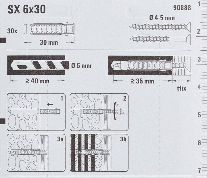 Actual product image Fischer Expansion dowel SX (30 pcs.)
