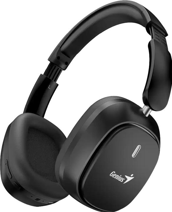 Genius HS-820BT Kophörer mit Mikrofon, schnurlos, schwarz, bluetooth (Kabellos)