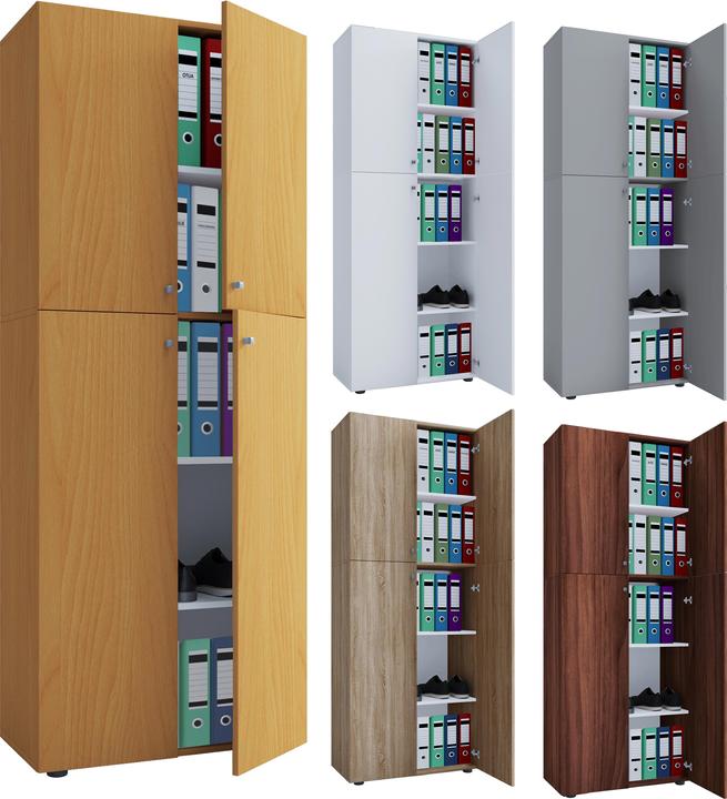 Produktbild VCM Büroschrank Aktenschrank Lona 5-fach Drehtüren (70 x 40 x 184 cm)