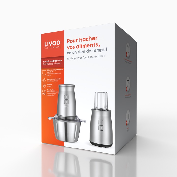 Produktbild Livoo Multifunktionaler Zerhacker (2000 ml, 500 W)