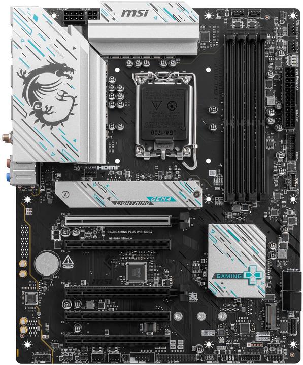 Image du produit MSI B760 GAMING PLUS WIFI DDR4 (LGA 1700, Intel B760, ATX)