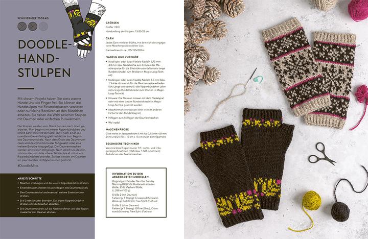 Actual product image Doodle-Motive stricken. Die Mustersammlung (German, Helene Weinold, Jamie Lomax, 2025)