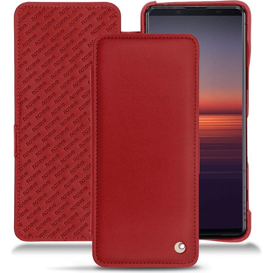 Noreve Lederschutzhülle horizontal (Sony Xperia 5 II), Smartphone Hülle, Rot