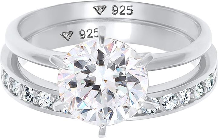Actual product image Elli 2er Set verziert mit Kristallen (56, 925 Silver)