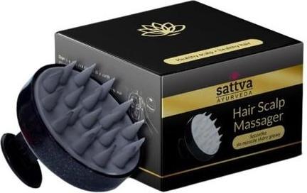 Actual product image Sattva Ayurveda SATTVA Szczotka do masażu skóry głowy Czarna 1szt