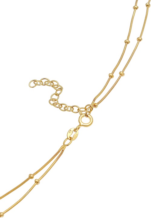Produktbild Elli Choker Layer Plättchen Kugelkette (Sterling Silber, 38 cm)