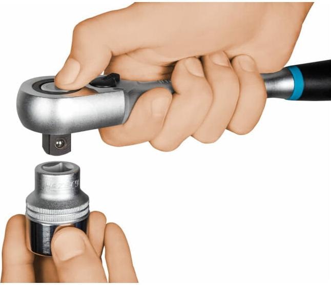 Actual product image HAZET HiPer fine-tooth reversible ratchet ∙ safety locking 916HPS ∙ Square, solid 12.5 mm (1/2 inch… (1/2")