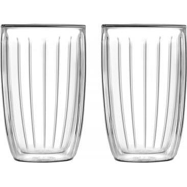 Vialli Design Set mit 2 doppelwandigen Gläsern, 350 ml, Trinkgläser