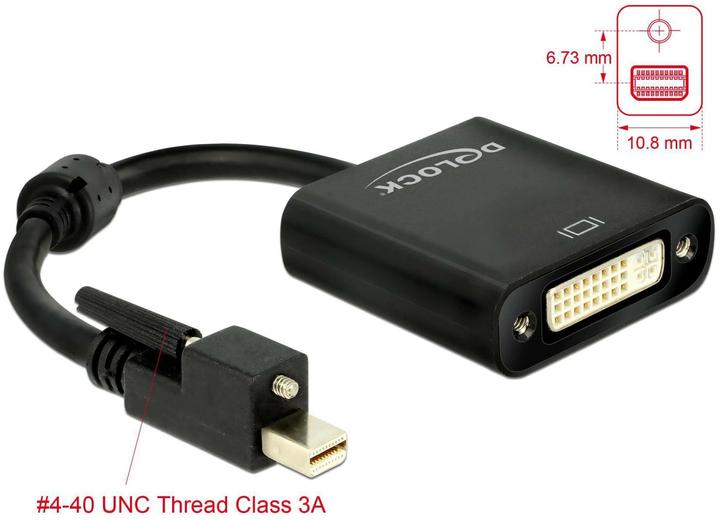 Produktbild Delock Mini-Displayport zu DVI-I Adapter, aktiv,4K (DVI, 25 cm)