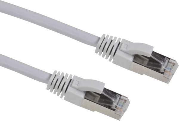 Koscom Patchkabel Cat 6A S-FTP 10,0m Grau RJ45 Netzwerkkabel (SF/UTP, CAT6a, 10 m)