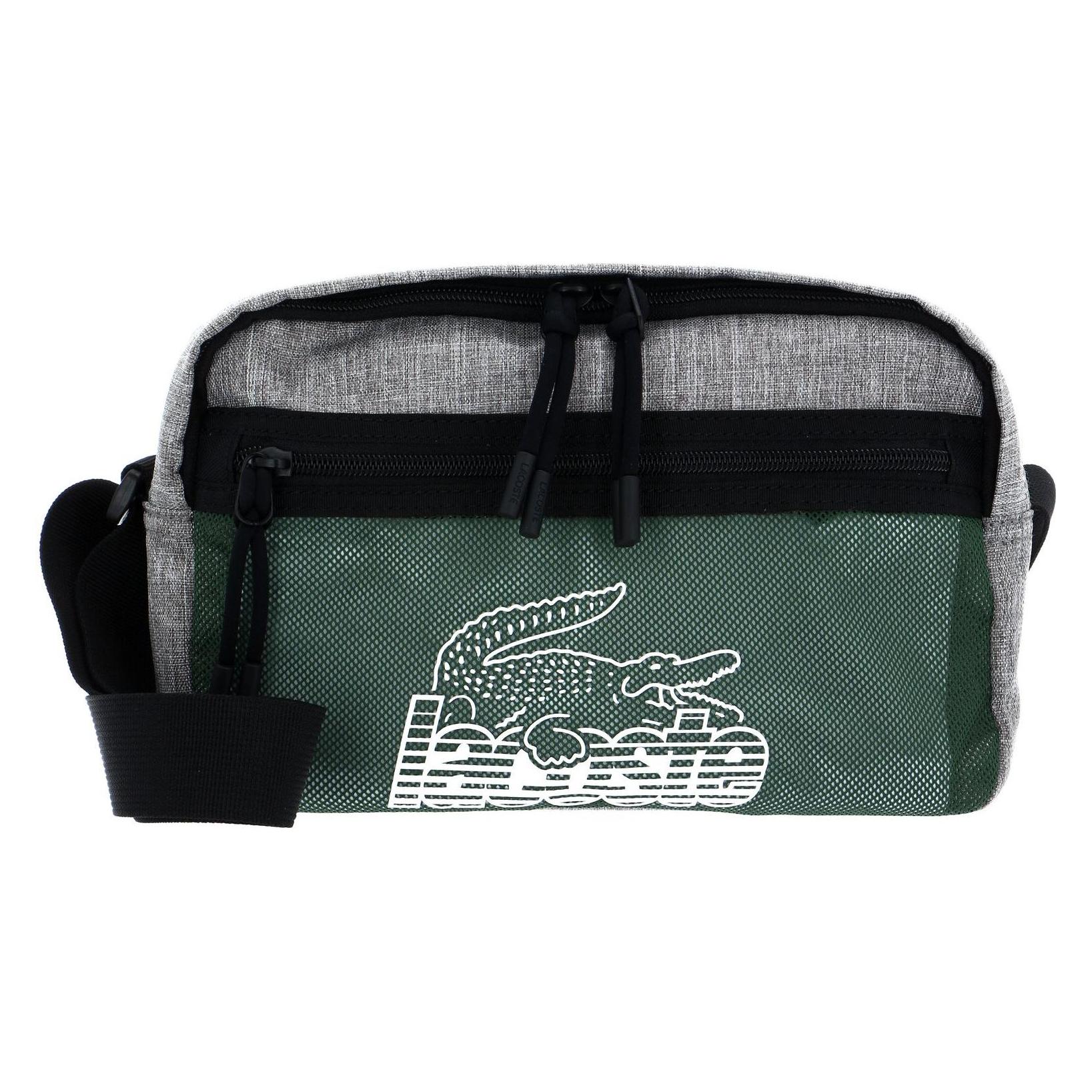 Lacoste, Herren, Handtasche, Neocroc Reporter Bag, Schwarz, Grün, Grau