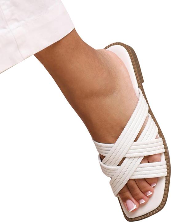 Actual product image Where's That From Womens/Ladies Crete Multi Crossover Strap Sliders (39)