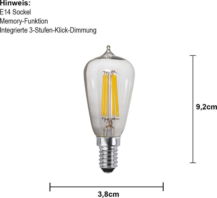 Actual product image Star Trading LED bulb E14 ST38 Soft Glow (E14, 250 lm, 1x)