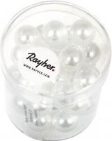 Produktbild Rayher Renaissance Glaswachsperlen, schneeweiss, 35 Stüc