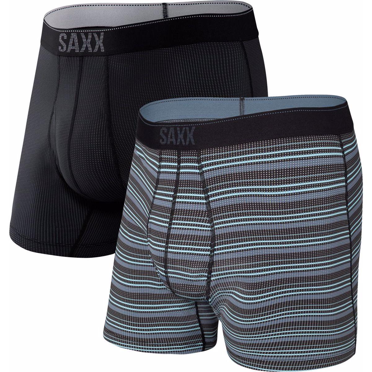 SAXX Underwear, Herren, Funktionsunterhose, Quest Boxer 2er Pack (S), Grau, S