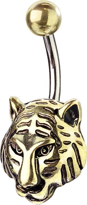 Produktbild Star Piercing Banane vergoldet Tiger (Messing, Chirurgenstahl 316L)