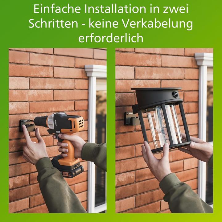 Immagine prodotto Philips Lampada da parete solare per esterni (470 lm, E27, IP44)