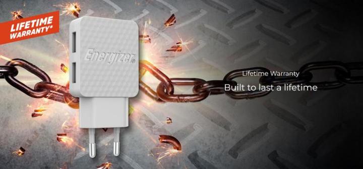 Produktbild Energizer Lifetime Wall Charger USB-C + Micro-USB Cable (2m) black (12 W)