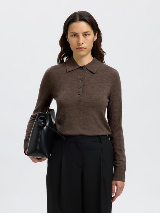 Produktbild Selected Femme Slfthea Ls Knit Merino Collar Neck Noos (L)