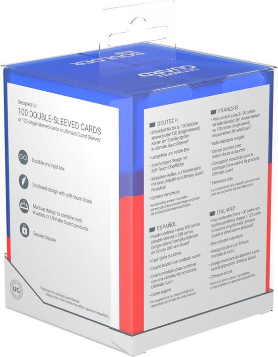 Actual product image Ultimate Guard Boulder Deck Case 100+ SYNERGY Blue/Red
