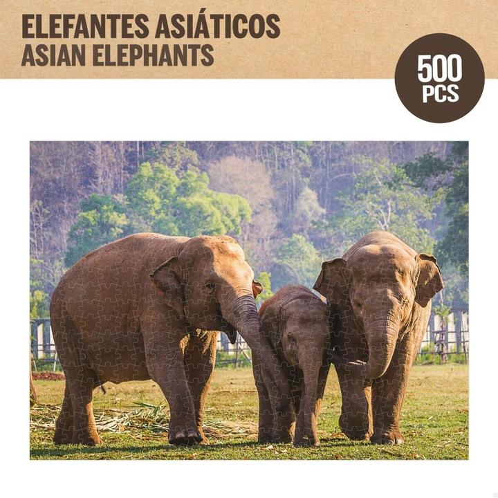 Produktbild Winfun Puzzle Colorbaby Elephant 500 Stücke 6 Stück 61 x 46 x 0,1 cm (500 Teile)