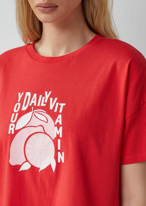 Immagine prodotto S.Oliver T-Shirt Baumwollshirt mit überschnittener Schulter und Frontprint (XXL)