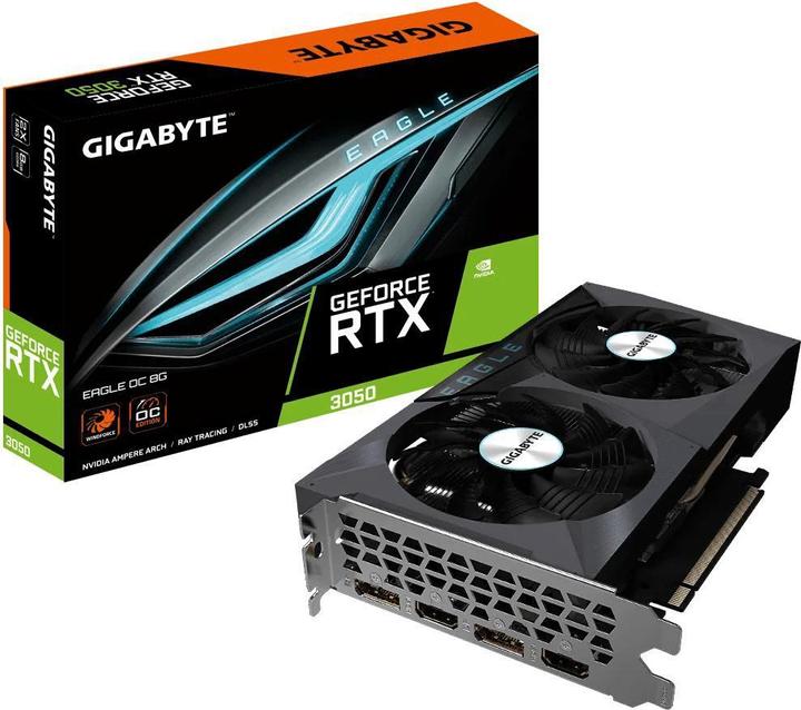 Actual product image Gigabyte GeForce RTX 3050 Eagle OC 8G, 8192 MB GDDR6 (8 GB)