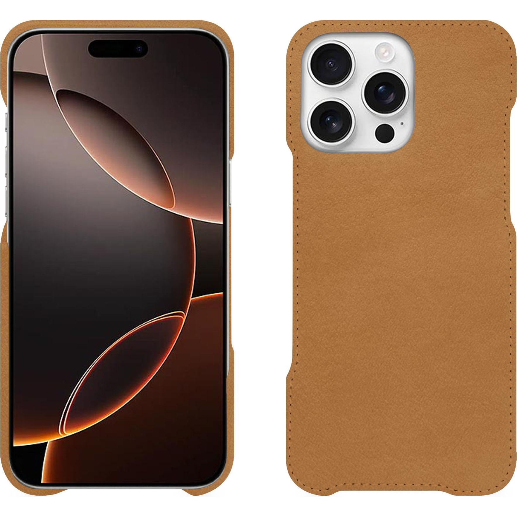 Noreve Lederschutzhülle (Apple iPhone 16 Pro), Smartphone Hülle, Braun