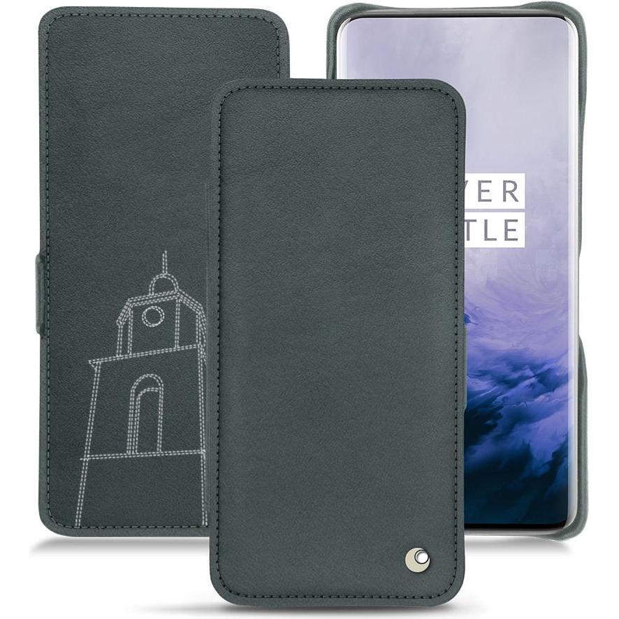 Noreve Lederschutzhülle horizontal (OnePlus 7 Pro), Smartphone Hülle, Blau