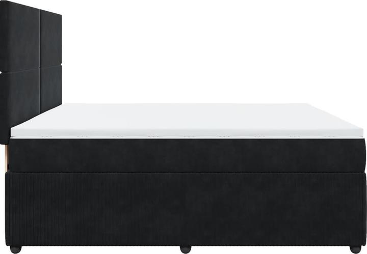 Actual product image vidaXL Bo x spring bed with mattress 200 x 200 cm velvet (200 x 200 cm)