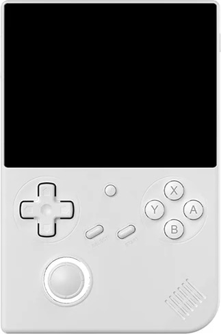 Actual product image Anbernic RG 40XXV 64GB Retro Gaming Handheld Console with RGB Joystick (white) - 5000+ Compatible Games